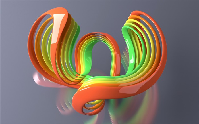 3D創意，色彩曲線 桌布 圖片
