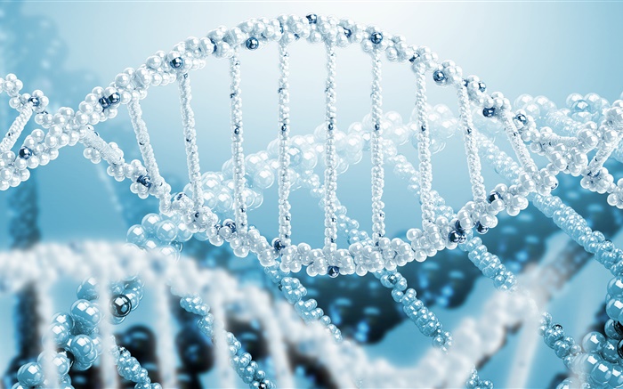 3D科學，螺旋的DNA 桌布 圖片