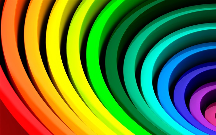 抽象圈子，彩虹的顏色 桌布 圖片