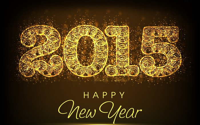 抽象的金色創意2015年新年 桌布 圖片