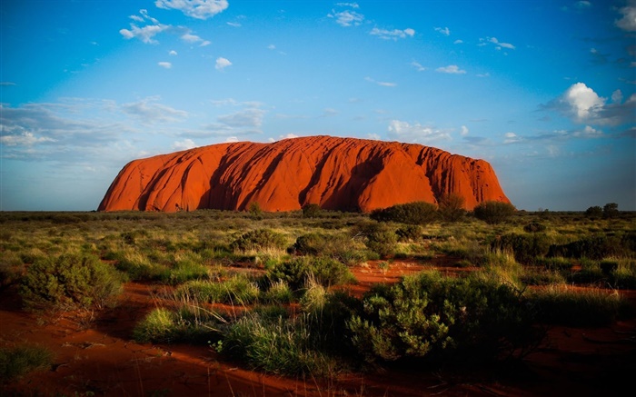 艾爾斯岩，澳大利亞，黃昏 桌布 圖片