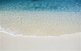 沙灘，海浪，藍色 高清桌布