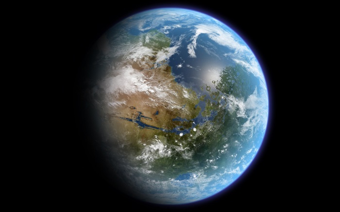 美麗的藍色星球，地球 桌布 圖片