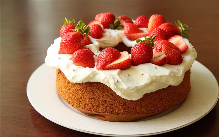 巧克力草莓奶油蛋糕 桌布 圖片