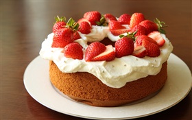 巧克力草莓奶油蛋糕 高清桌布