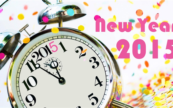 時鐘和新年2015年 桌布 圖片