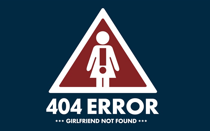 創意圖片，404錯誤，找不到女朋友 桌布 圖片