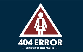 創意圖片，404錯誤，找不到女朋友
