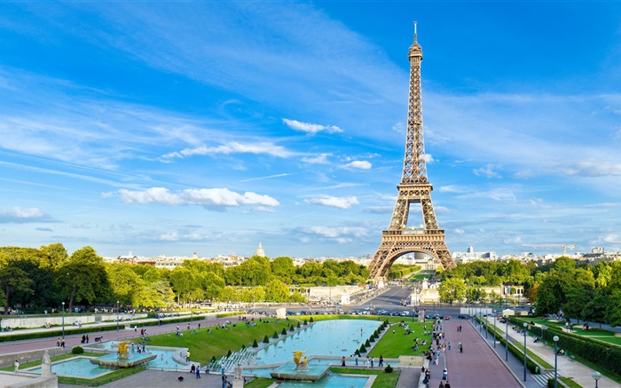 艾菲爾鐵塔，巴黎，法國 桌布 圖片