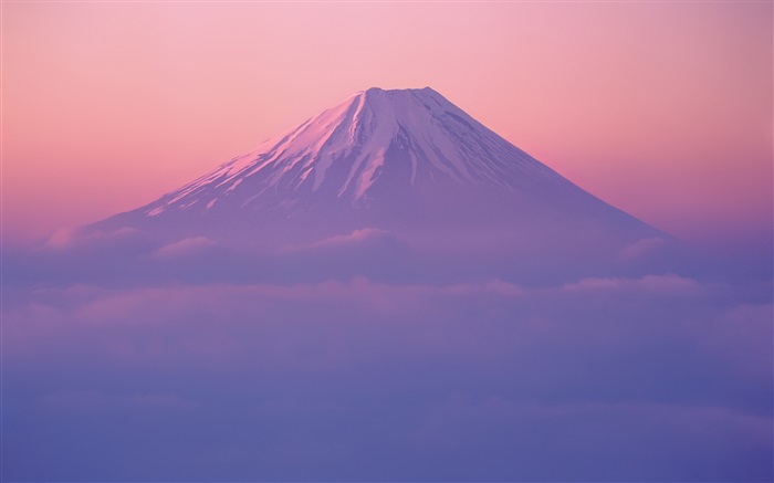 富士山，黃昏 桌布 圖片