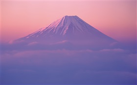 富士山，黃昏 高清桌布