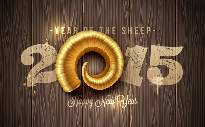 新年快樂2015年新年，羊年 桌布 圖片