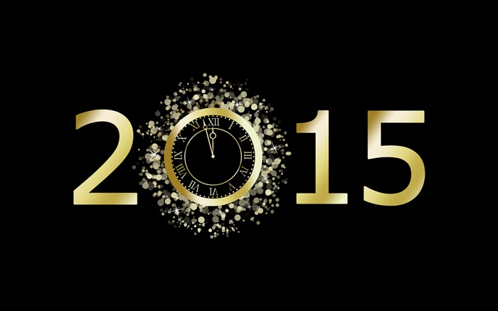 新年快樂2015年新年，黑色背景 桌布 圖片
