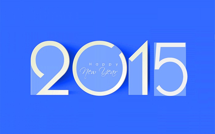 新年快樂2015年新年，藍色風格 桌布 圖片