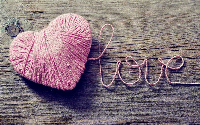 愛與心臟形粉紅色羊毛 桌布 圖片