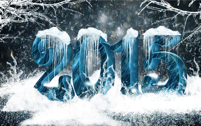 雪和冰的風格，2015年新年 桌布 圖片