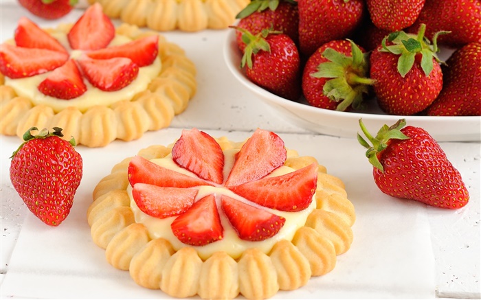 草莓草莓煎餅 桌布 圖片