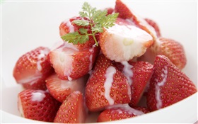 草莓甜點 高清桌布
