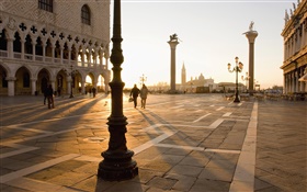 威尼斯，廣場，步行，陽光 高清桌布