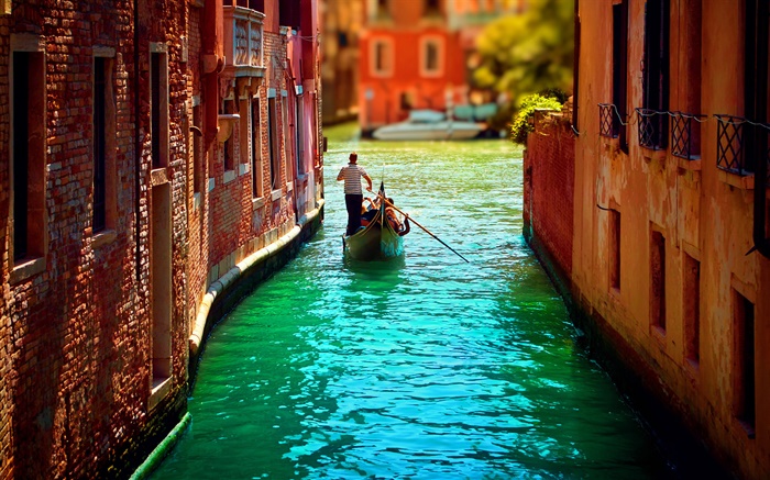 威尼斯，旅遊，河，船 桌布 圖片