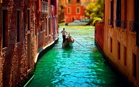 威尼斯，旅遊，河，船 高清桌布