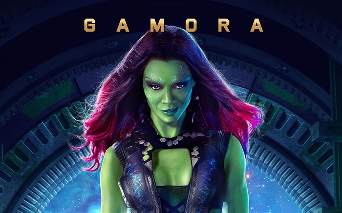 佐伊·索爾達娜作為Gamora，銀河護衛隊 桌布 圖片