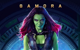 佐伊·索爾達娜作為Gamora，銀河護衛隊