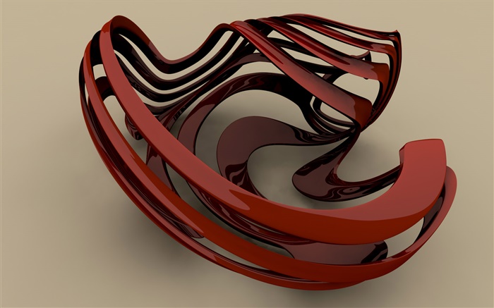 3D褐色曲線 桌布 圖片