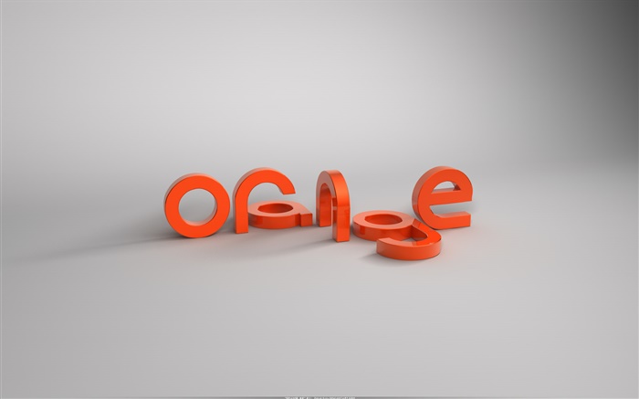 3D橙字符 桌布 圖片
