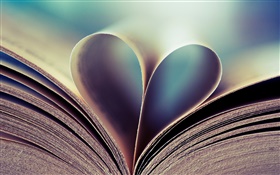 書，頁面，愛的心 高清桌布