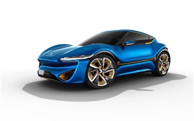 概念藍色超級跑車