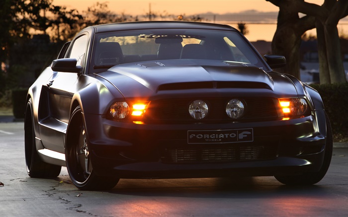 福特野馬GT Forgiato黑車 桌布 圖片