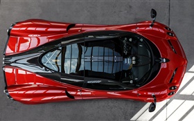 極限競速5，紅色超級跑車頂視圖 高清桌布