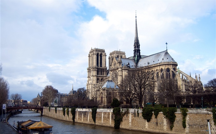 巴黎聖母院，法國 桌布 圖片