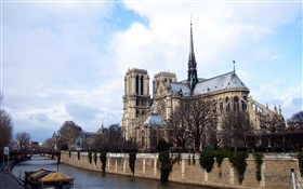 巴黎聖母院，法國 高清桌布