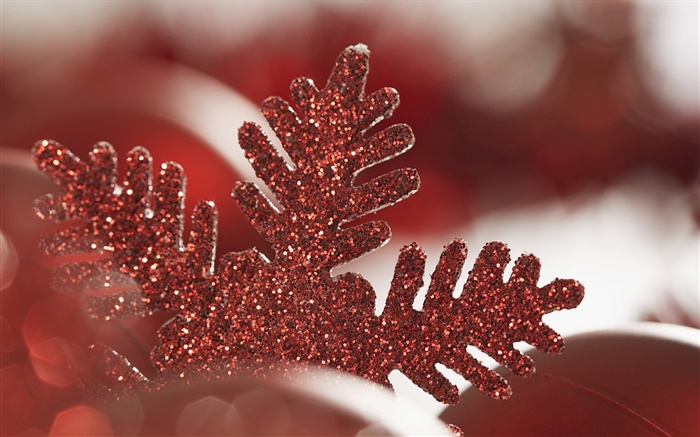 紅色聖誕雪花裝飾 桌布 圖片