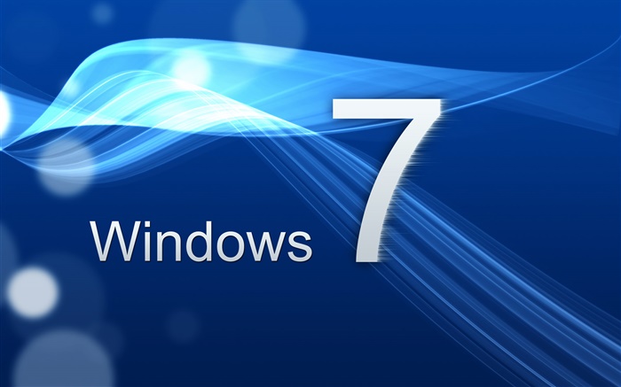 Windows 7 藍色曲線 桌布 圖片