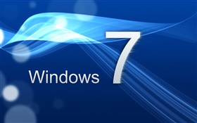 Windows 7 藍色曲線 高清桌布