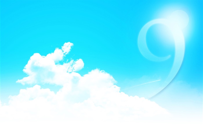 視窗9徽標，雲，天空 桌布 圖片