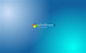 的Windows9系統，藍色背景