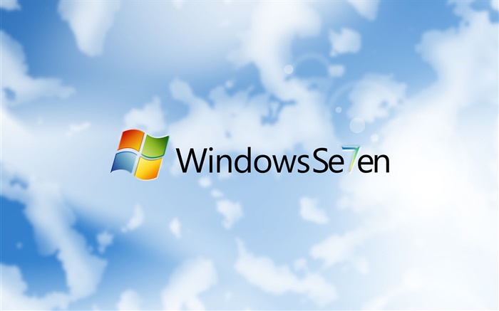 Windows 7，藍天白雲 桌布 圖片