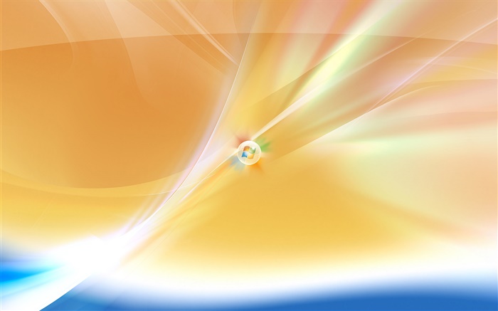 Windows徽標，抽象的背景，橙色和藍色 桌布 圖片