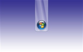 Windows徽標，藍色背景 高清桌布