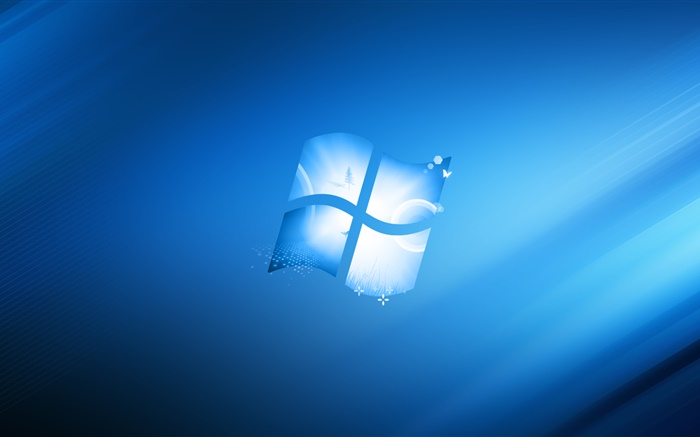 Windows徽標，藍色風格背景 桌布 圖片