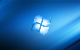 Windows徽標，藍色風格背景