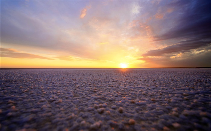 死海，日落，鹽灘 桌布 圖片