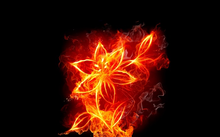 花與火，創意設計 桌布 圖片