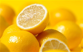 水果特寫鏡頭，檸檬 高清桌布