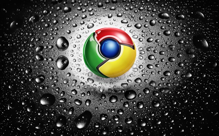 谷歌Chrome瀏覽器的標誌，水滴 桌布 圖片