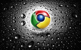 谷歌Chrome瀏覽器的標誌，水滴 高清桌布